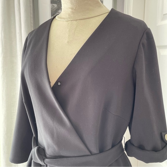 NWT Madeleine Black Dress With 3/4 Length Sleeves, Size 14 - Picture 5 of 14